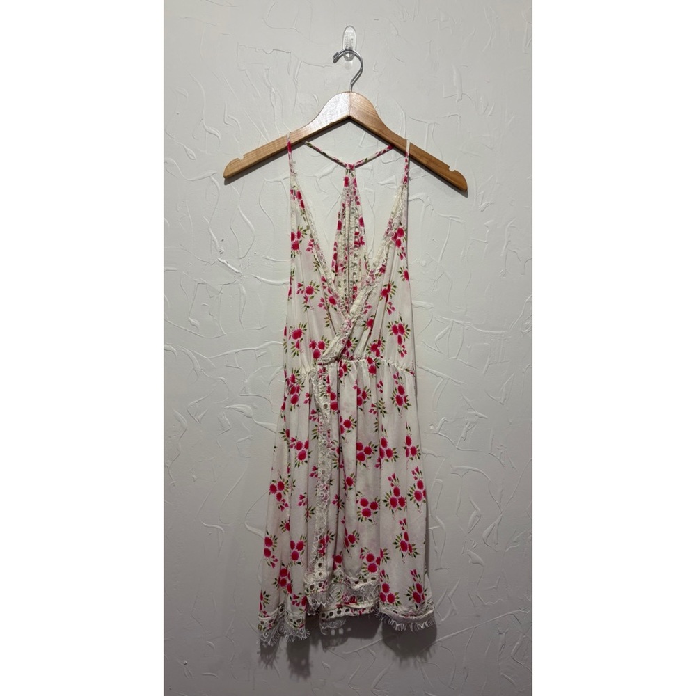 Intimately Free People “Paradise City” floral print surplice mini dress (small)